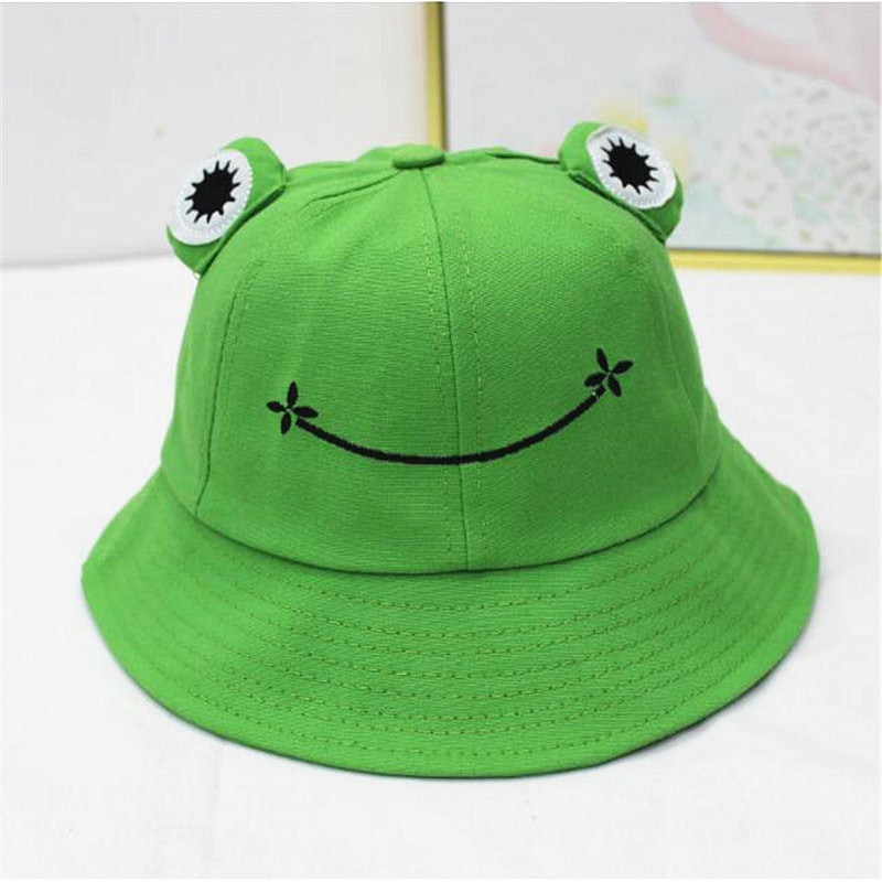 BK00040 Big Eyes Frog Kinder Persönlichkeit Sunbonnet Fischerhut