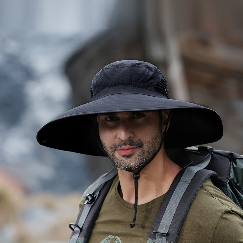 BK00028 Sunscreen Big Eaves Hat, wasserdichter, schnell trocknender Fischerhut BK00028 Sunscreen Big Eaves Hat, wasserdichter, schnell trocknender Fischerhut
