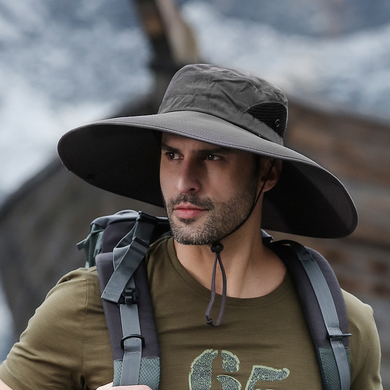 BK00028 Sunscreen Big Eaves Hat, wasserdichter, schnell trocknender Fischerhut BK00028 Sunscreen Big Eaves Hat, wasserdichter, schnell trocknender Fischerhut