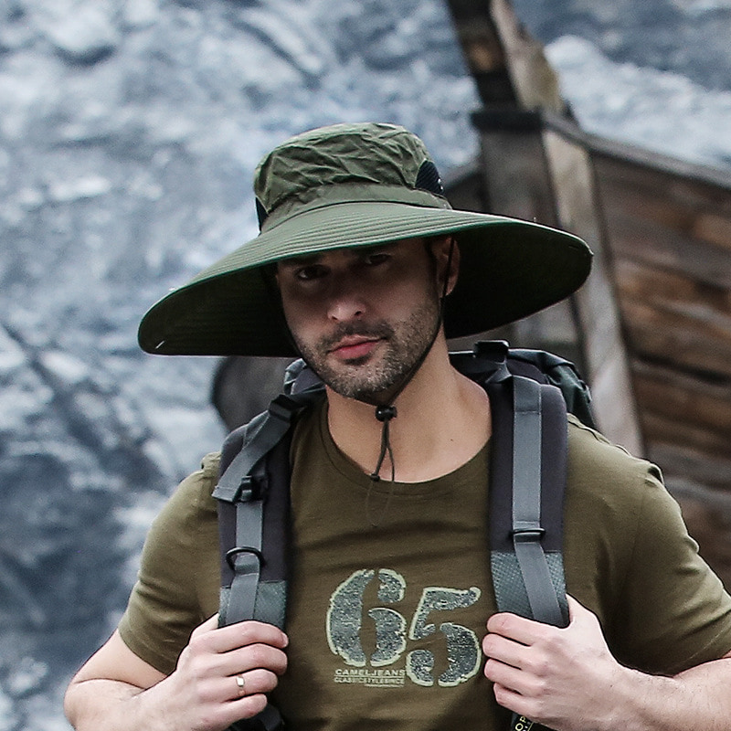 BK00028 Sunscreen Big Eaves Hat, wasserdichter, schnell trocknender Fischerhut BK00028 Sunscreen Big Eaves Hat, wasserdichter, schnell trocknender Fischerhut