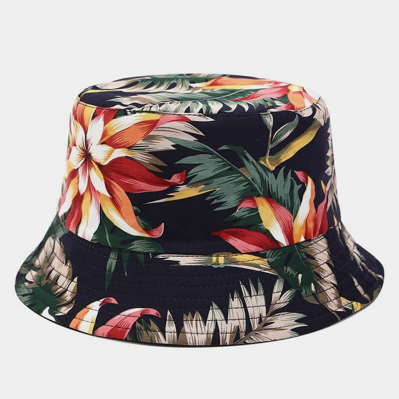 BK00062 Bedruckter, doppelseitiger Sunbonnet-Falteimerhut