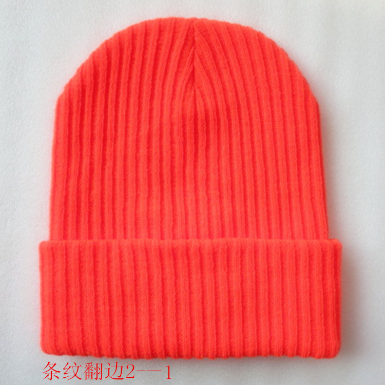 H00008 Doppellagige Beanie-Strickmütze