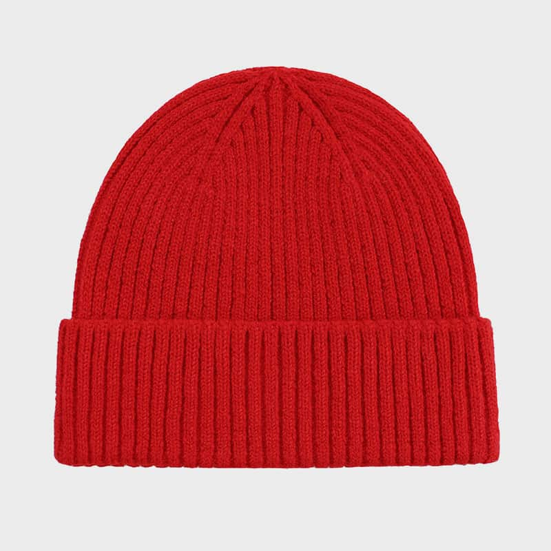 H00079 Einfarbige Basic-Strickmütze für Erwachsene
