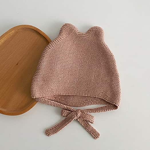 H00088 Strickmütze für Neugeborene, warm, winddicht, weiche Wolle