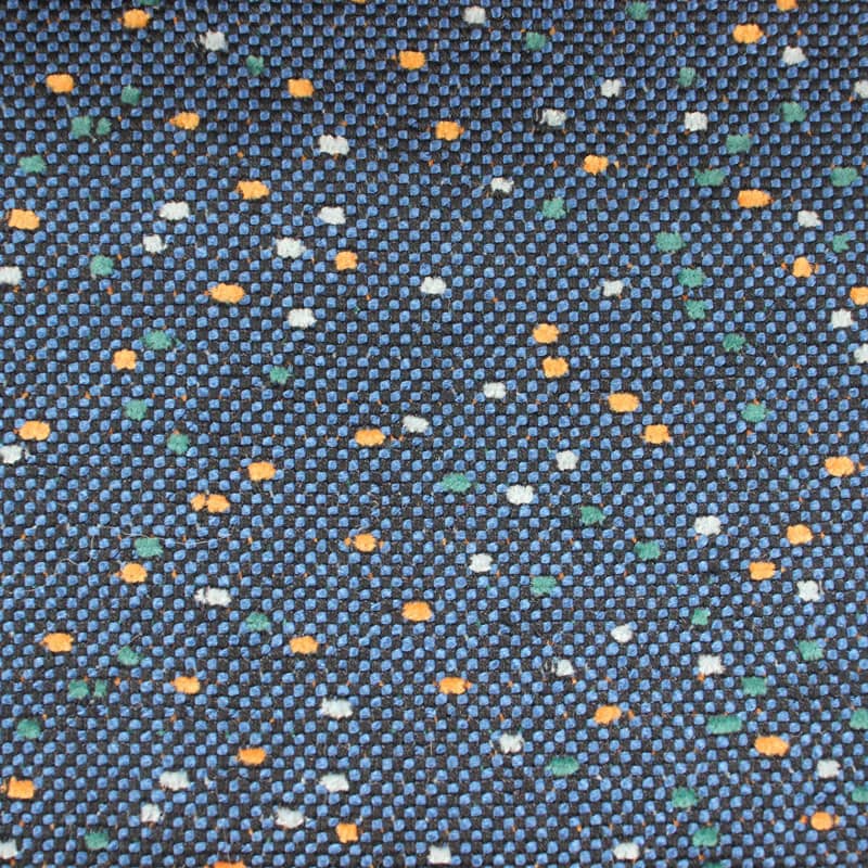 SM-A0027 Sofastoff aus Leinenimitat mit bunten Sternen und Punkten, Jacquardmuster