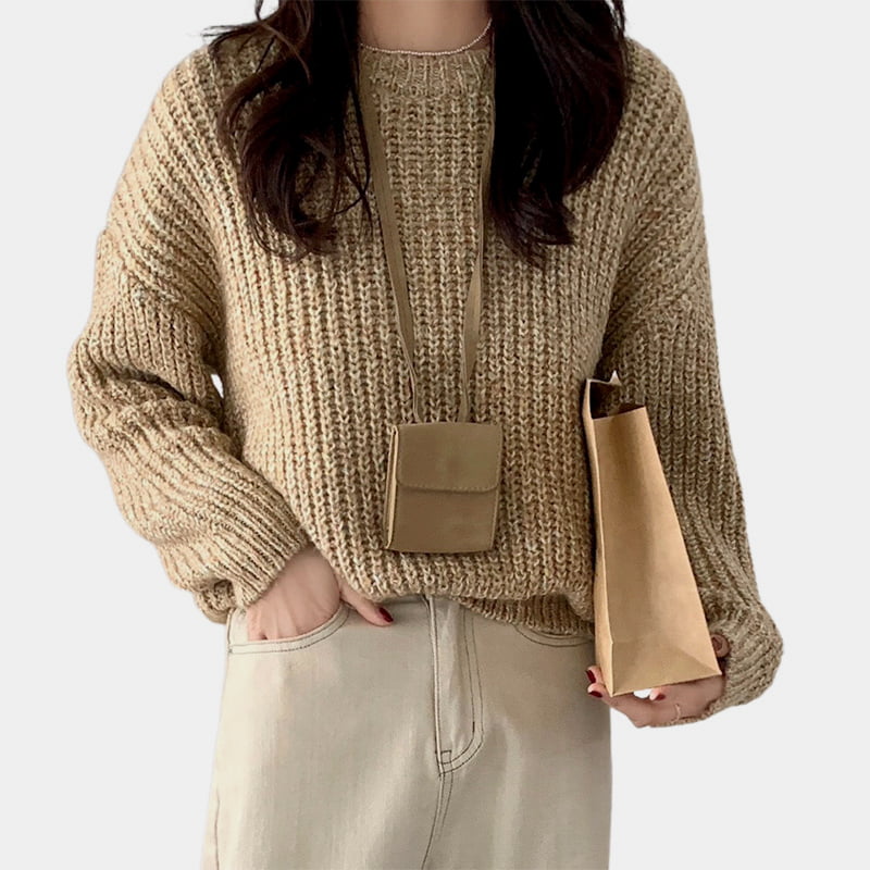 SM-K0028 Spring Lazy Rundhals-Strickpullover, bunt, weich, wachsartig, langärmlig SM-K0028 Spring Lazy Rundhals-Strickpullover, bunt, weich, wachsartig, langärmlig