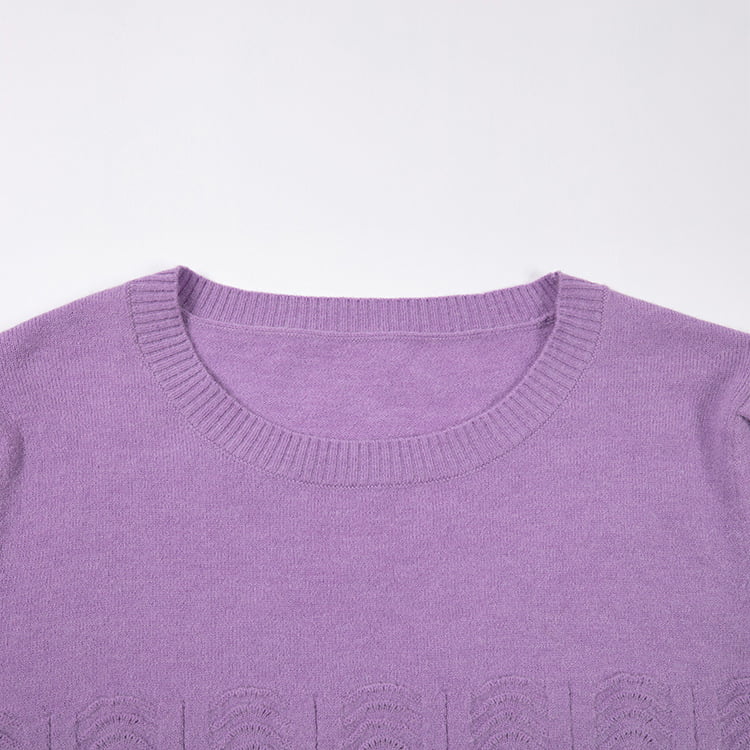 SM-K0039 Frühling/Herbst Solid Loose Langarm-Strickpullover mit Schulterfalten SM-K0039 Frühling/Herbst Solid Loose Langarm-Strickpullover mit Schulterfalten