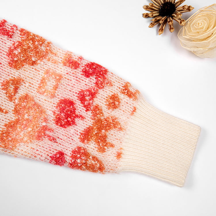 SM-K0038 Rundhals-Pullover für Damen, süßer Strickpullover mit dreidimensionalem Muster SM-K0038 Rundhals-Pullover für Damen, süßer Strickpullover mit dreidimensionalem Muster