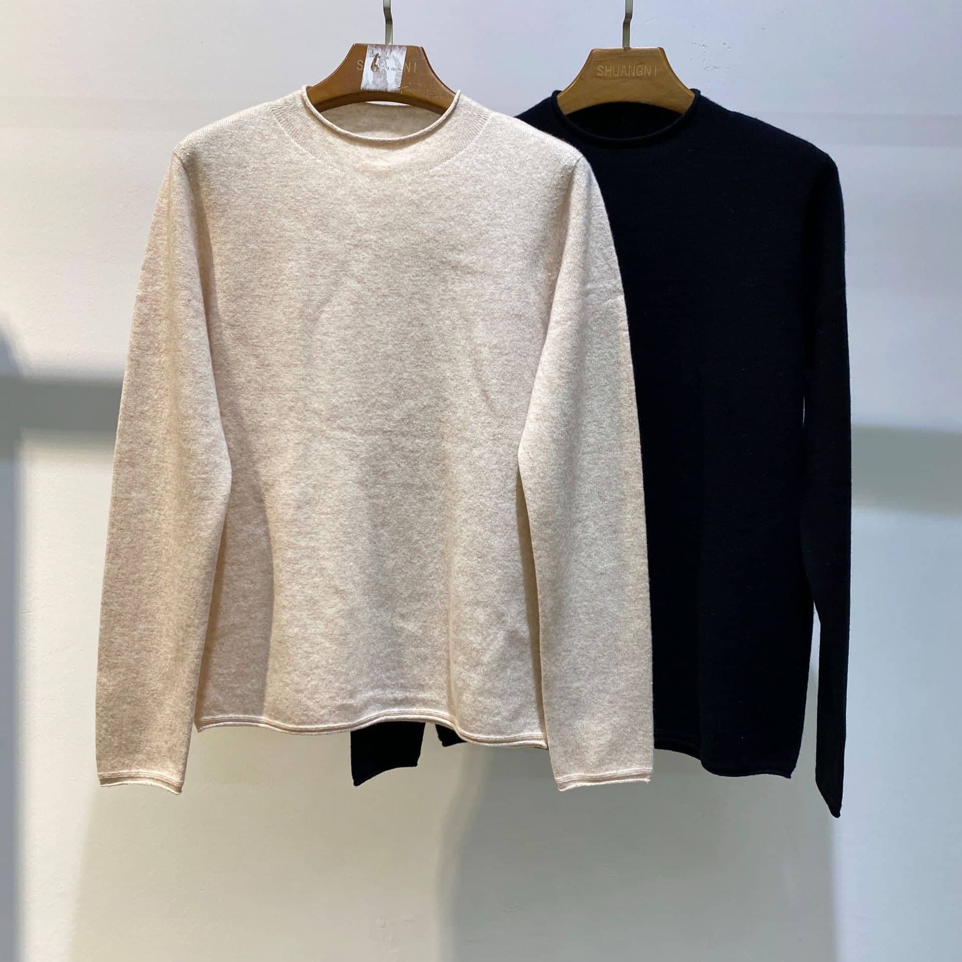 SM-K0031 Herbst- und Winter-Hemd mit nahtlosem Strickpullover aus Wolle