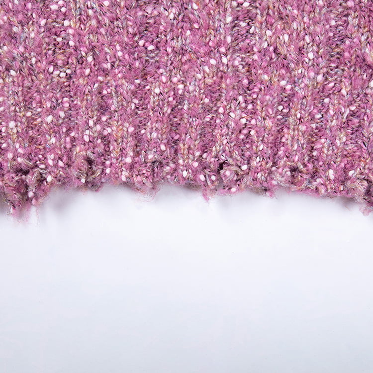 SM-K0037 Frühling und Herbst Rundhalsausschnitt Saum Raw Notch Damen Strickpullover SM-K0037 Frühling und Herbst Rundhalsausschnitt Saum Raw Notch Damen Strickpullover