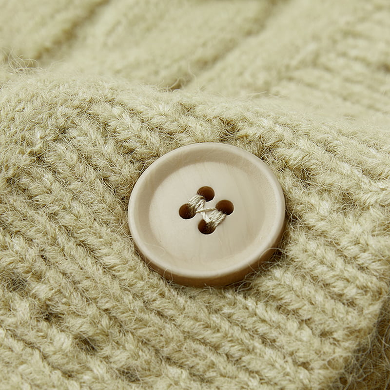 ML2213 Retro japanische handgemachte Strickjacke in Avocadogrün ML2213 Retro japanische handgemachte Strickjacke in Avocadogrün