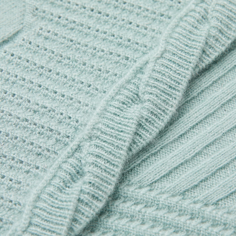 ML2218 Einreihiger Twist-Strick-Cardigan mit V-Ausschnitt und Blütenblattknöpfen ML2218 Einreihiger Twist-Strick-Cardigan mit V-Ausschnitt und Blütenblattknöpfen