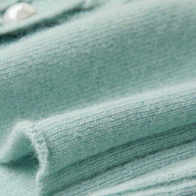 ML2218 Einreihiger Twist-Strick-Cardigan mit V-Ausschnitt und Blütenblattknöpfen ML2218 Einreihiger Twist-Strick-Cardigan mit V-Ausschnitt und Blütenblattknöpfen