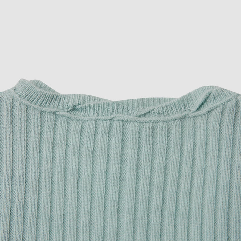 ML2218 Einreihiger Twist-Strick-Cardigan mit V-Ausschnitt und Blütenblattknöpfen ML2218 Einreihiger Twist-Strick-Cardigan mit V-Ausschnitt und Blütenblattknöpfen