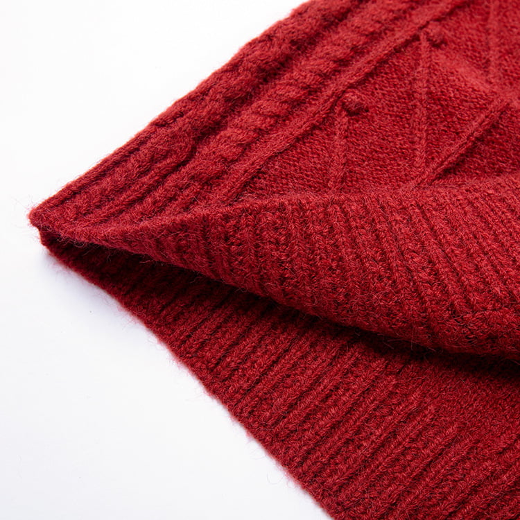 SM-K0034 Einreihige Strickjacke mit Hornknopf-Jacquard-Rundhalsausschnitt für Herbst und Winter SM-K0034 Einreihige Strickjacke mit Hornknopf-Jacquard-Rundhalsausschnitt für Herbst und Winter