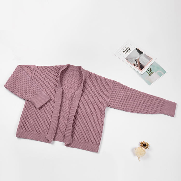 SM-K0044 Dreidimensional gedrehter Strick-Cardigan, knopfloser Herbst-/Winterpullover SM-K0044 Dreidimensional gedrehter Strick-Cardigan, knopfloser Herbst-/Winterpullover