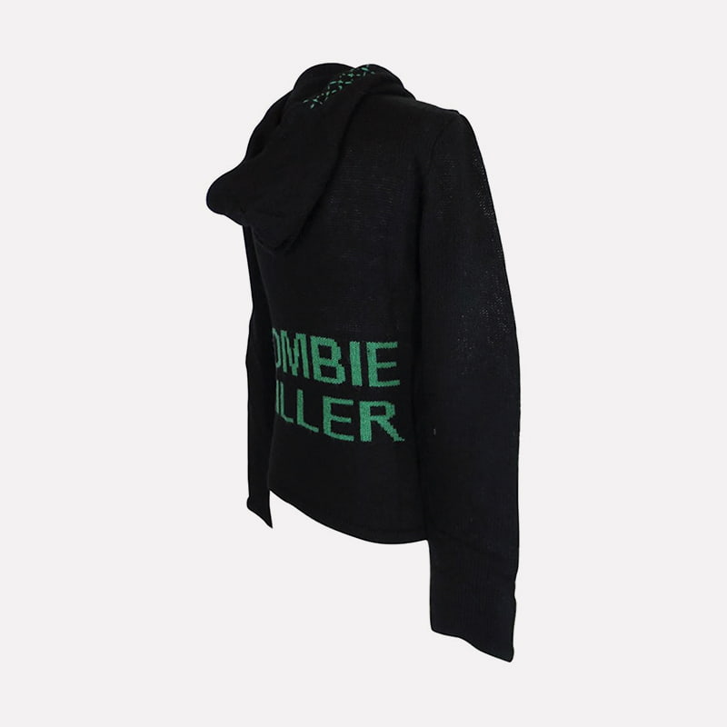 SM-K0098 Strickpullover mit Monogramm-Kapuze Eng gestrickter Pullover SM-K0098 Strickpullover mit Monogramm-Kapuze Eng gestrickter Pullover