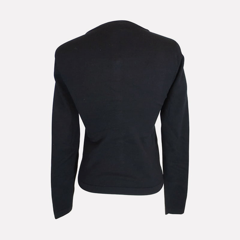 SM-K0098 Strickpullover mit Monogramm-Kapuze Eng gestrickter Pullover