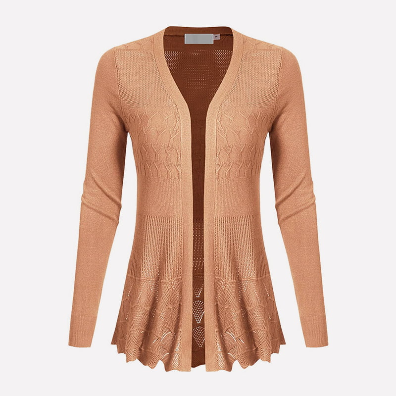 SM-K0072 Langärmlige, einfarbige, mittellange Strickjacke mit V-Ausschnitt SM-K0072 Langärmlige, einfarbige, mittellange Strickjacke mit V-Ausschnitt