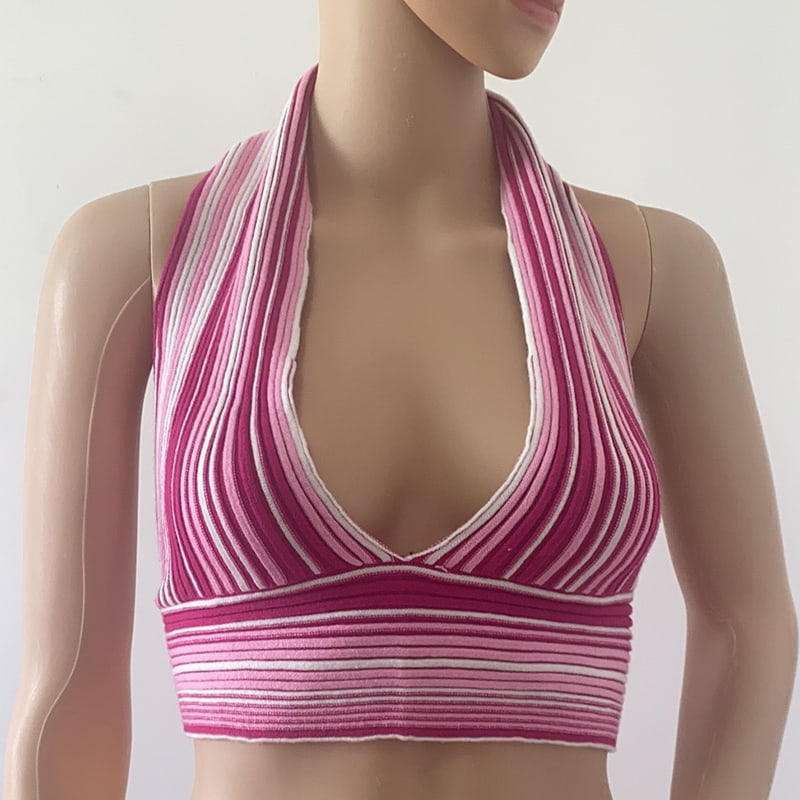 SM-K0107 Strickweste mit farbigem Streifenausschnitt SM-K0107 Strickweste mit farbigem Streifenausschnitt