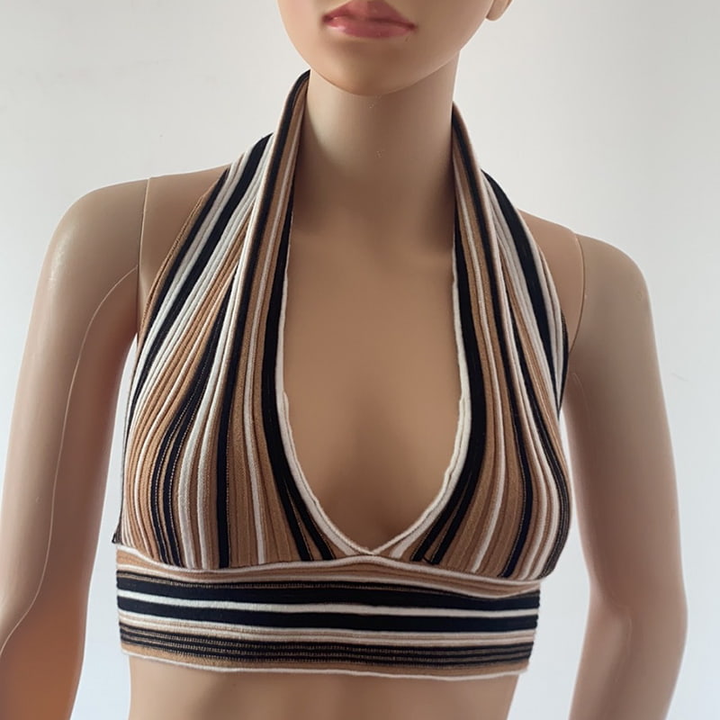 SM-K0107 Strickweste mit farbigem Streifenausschnitt SM-K0107 Strickweste mit farbigem Streifenausschnitt